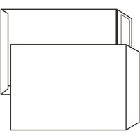 Poštovní taška C4 - bez okénka, samolepící, 324x229 mm, bílá, 25 ks