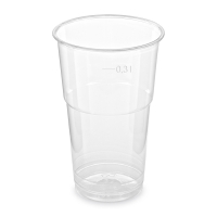 Plastový kelímek 0,3 l - PET, průměr 78 mm, transparentní, 50 ks