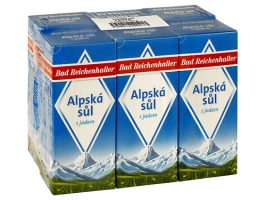 Alpská sůl Bad Reichenhaller - v krabičce, s jódem, 500 g