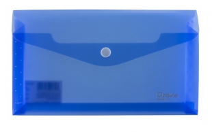 Prostorové spisové desky s drukem DL Opaline - plastové, transparentní, modré
