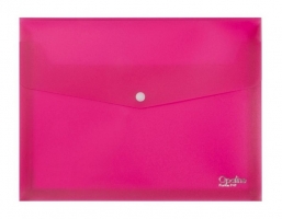 Prostorové spisové desky s drukem A4 Opaline - plastové, transparentní, růžové