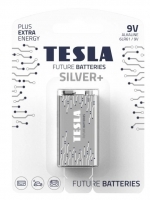 Alkalická baterie Tesla SILVER+ 9 V - 6LR61, typ 9V, 1 ks