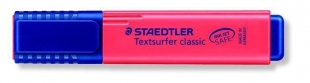 Zvýrazňovač Staedtler Textsurfer Classic 364-2 - klínový hrot, 1-5 mm, červený - DOPRODEJ