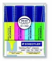 Zvýrazňovač Staedtler Textsurfer Classic 364/4 - klínový hrot, 1-5 mm, sada 4 ks - DOPRODEJ