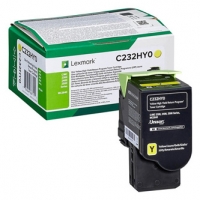 Lexmark originální toner C232HY0, yellow, 2300str., return, high capacity, Lexmark C2325dw,C2425dw,C2535dw,MC2325adw,MC2425adw