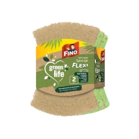 Houbička na nádobí Fino Green Life Flexi - bambus, recyklovaná, natural, 2 ks - DOPRODEJ