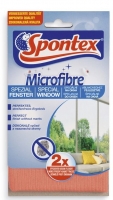 Mikroutěrka Spontex Microfibre Window - mikrovlákno, 34x34 cm, 280 g, oranžová