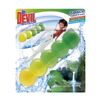 Závěsný WC blok Dr. Devil BiColor 5Ball - natur fresh, 35 g - DOPRODEJ