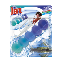 Závěsný WC blok Dr. Devil BiColor 5Ball - polar aqua, 35 g - DOPRODEJ