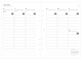 Náplň do diáře Filofax - A5, týdenní kalendář sloupcový, 5 jazyků