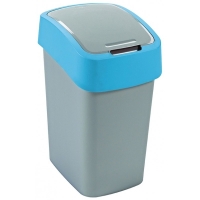 Výklopný odpadkový koš Curver Flip Bin 9 l - plastový, stříbrný/modrý - DOPRODEJ