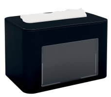 Antibakteriální stolní zásobník na skládané gastro ubrousky Papernet 417201 - plastový, černý