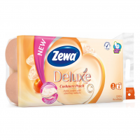 Toaletní papír Zewa Deluxe Cashmere Peach - třívrstvý, 100% celulóza, parfém broskev, 150 útržků, 8 rolí