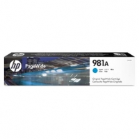 HP originální ink J3M68A, HP 981A, cyan, 6000str., 70ml, HP PageWide Enterprise Color 556, MFP 586