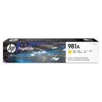 HP originální ink J3M70A, HP 981A, yellow, 6000str., 70ml, HP PageWide Enterprise Color 556, MFP 586