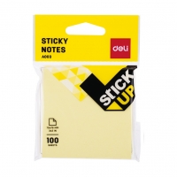 Samolepící bloček Deli Stick Up EA00352 - 76x76 mm, 100 listů, žlutý - DOPRODEJ