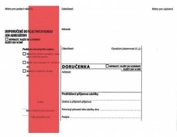 Obálka B6 s doručenkou a poučením Správní řád - samolepící, červený pruh, odtrhávací, 1000 ks - DOPRODEJ