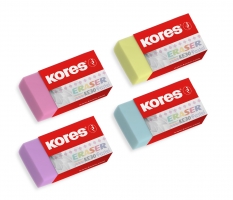Pryž Kores KE30 - PVC, 40x21x10 mm, pastel, mix barev