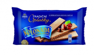 Tradiční oplatky Opavia Kolonáda - oříškočokoládové, 140 g