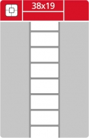 Termotransferové etikety TTR na kotouči - 38x19 mm, dutinka 40 mm, bílé, 3000 ks
