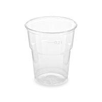 Plastový kelímek 0,2 l - PET, průměr 78 mm, transparentní, 50 ks - DO VYPRODÁNÍ ZÁSOB