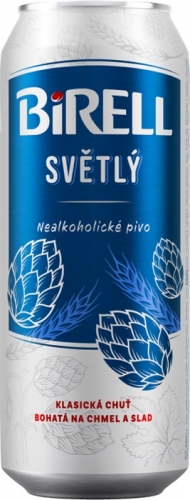 Nealkoholické pivo Birell - světlý, plech, 500 ml, 6 ks