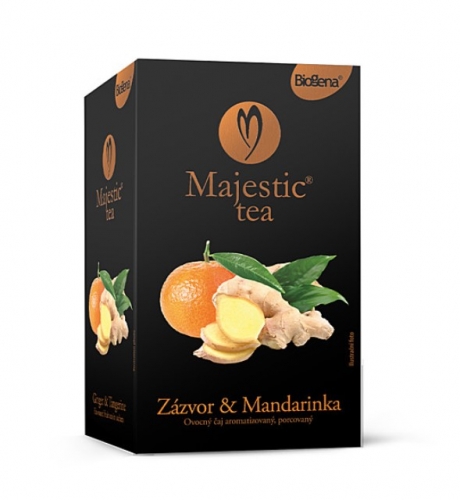 Ovocný čaj Biogena Majestic Tea - zázvor & mandarinka, 20 sáčků