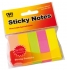 Samolepící záložky Sticky Notes - 15x50 mm, papírové, 5x100 listů, neon, mix barev - DOPRODEJ